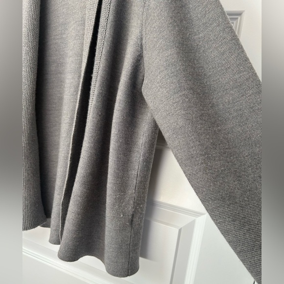 Eileen Fisher 1X Merino Wool Open Front Cardigan - Picture 6 of 8